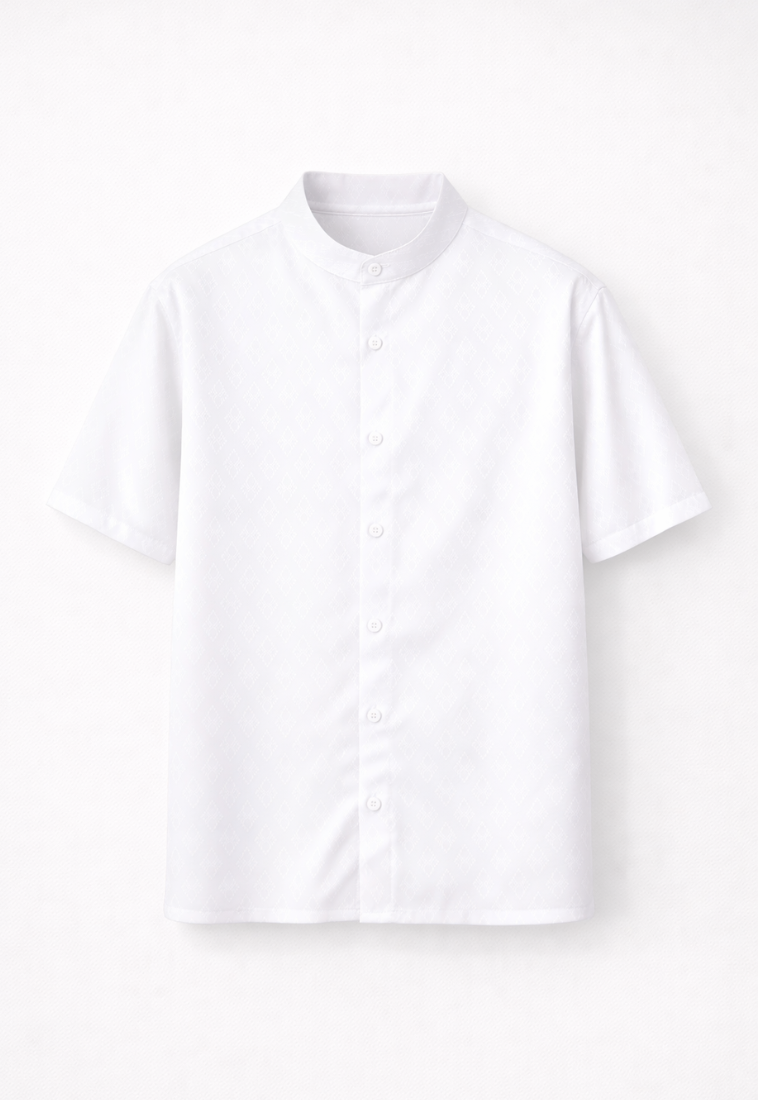 Ryusei Kemeja Kerah Koko Lengan Pendek Yama