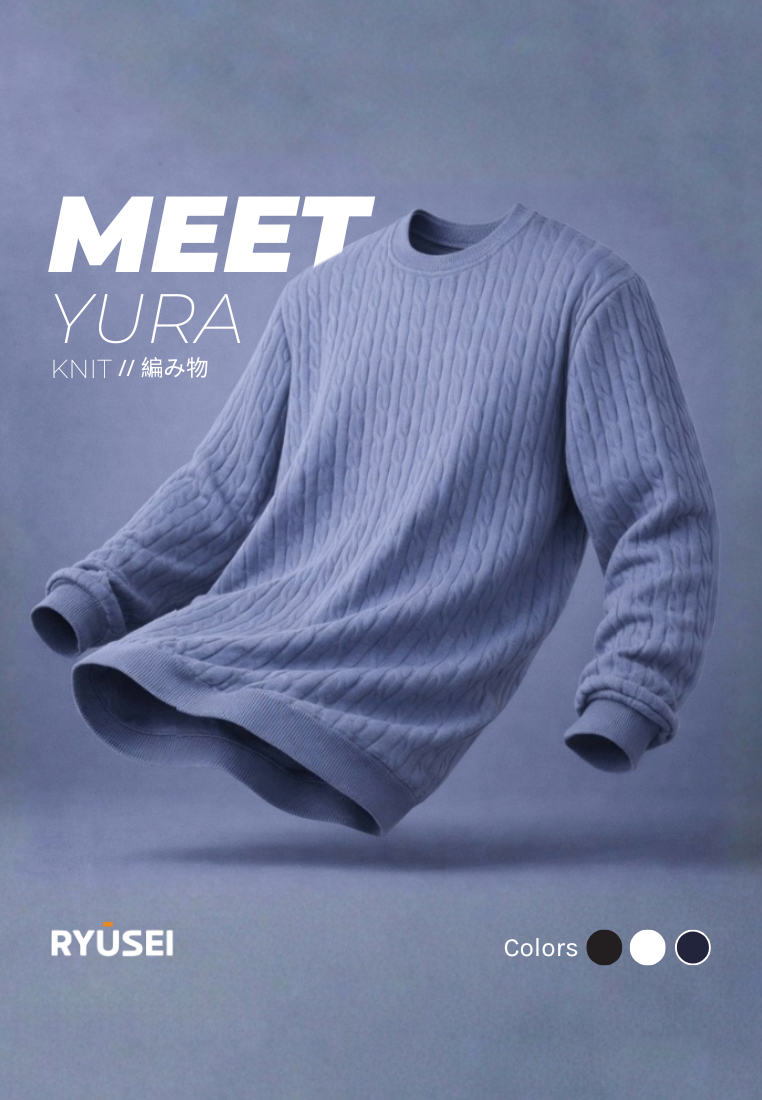 Ryusei Sweater YURA Knit – Sweater Knit dengan Tekstur Unik