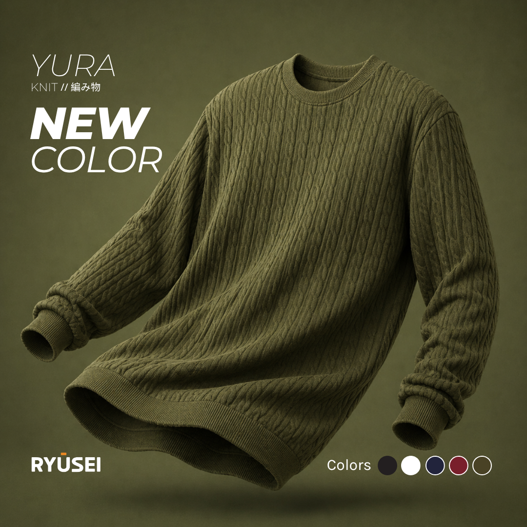 Ryusei Sweater YURA Knit – Sweater Knit dengan Tekstur Unik