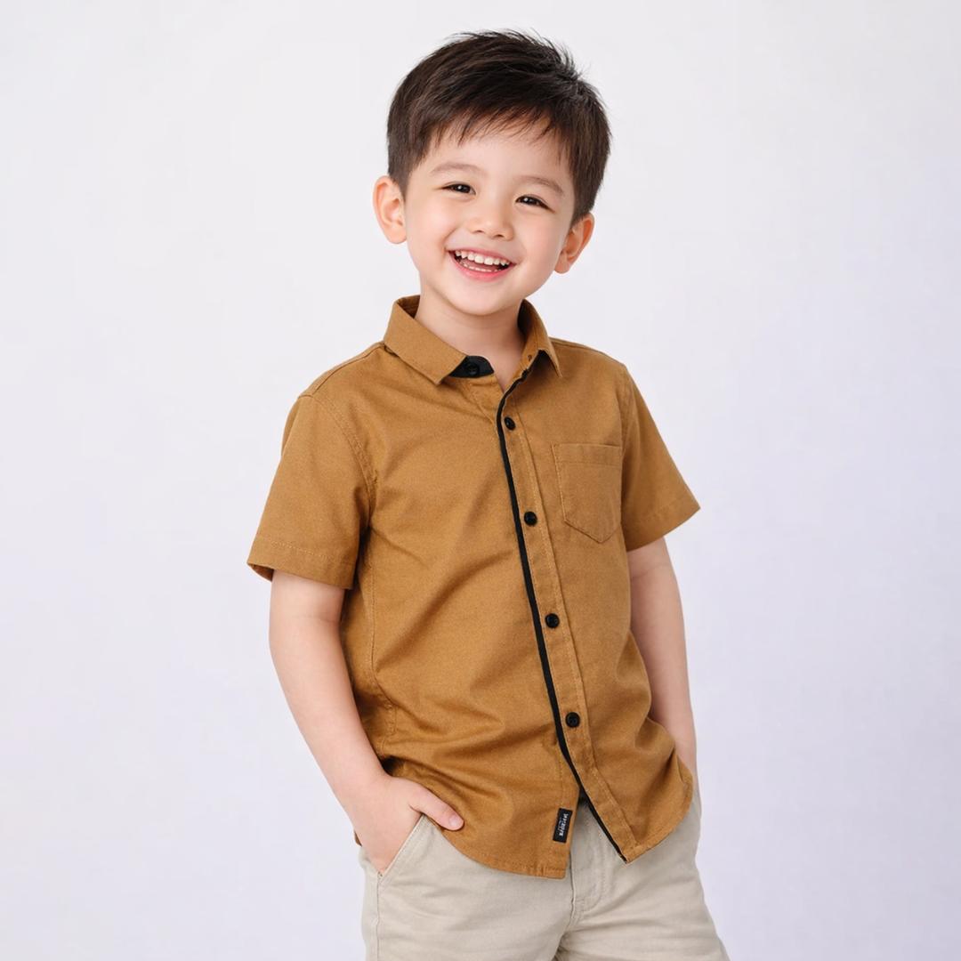 Ryusei Shirt kids Atsugawa Brown