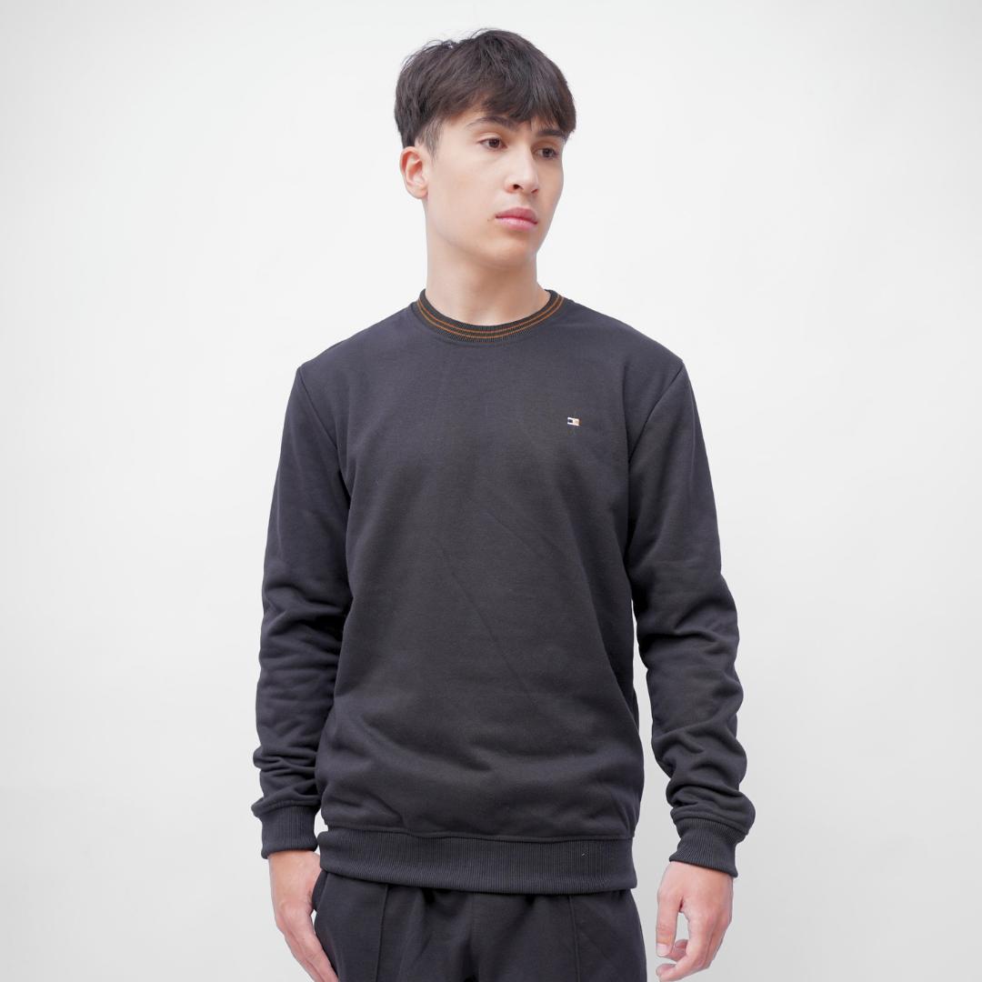 Ryusei Sweater Pria Premium Basic Black