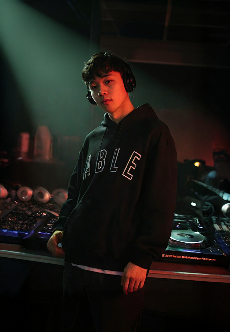 Ryusei Hoodie Boxy Able Full Black