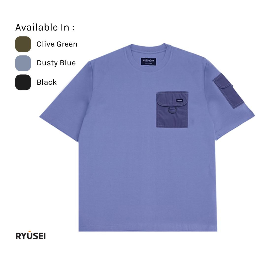 Ryusei Kaos Pria Oversize Boxy Tagashi Pocket