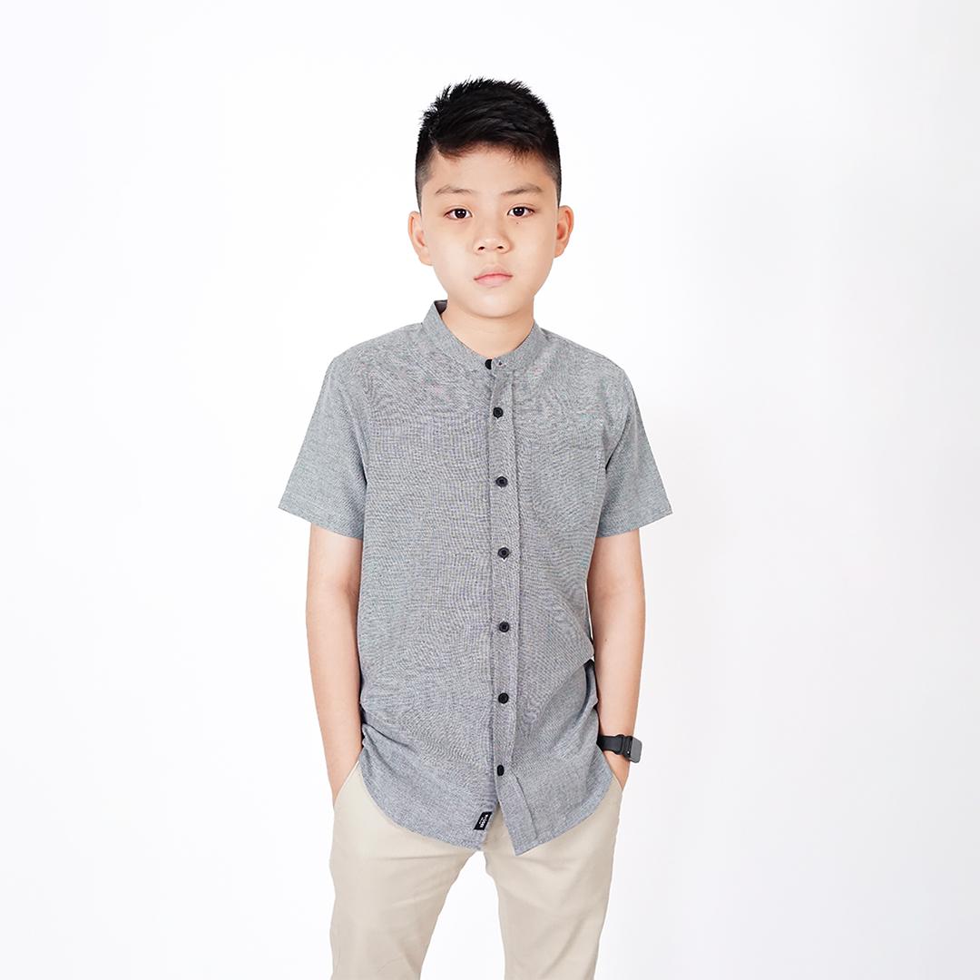 Ryusei Shirt kids Yoshizawa 2 Tone Grey