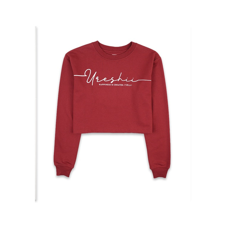 Swt Happiness Crop Maroon
