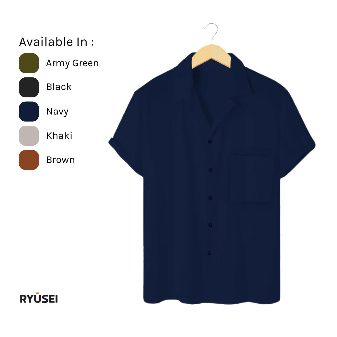 Ryusei Kemeja Pantai Rei Pocket