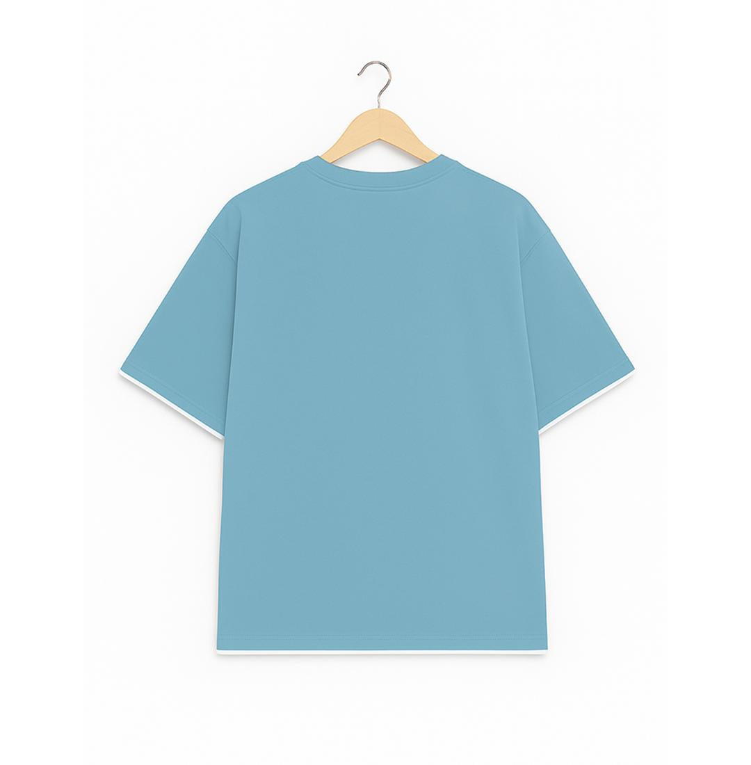 Ryusei Kaos Pria Boxy Oversize Fukui Smoke Blue