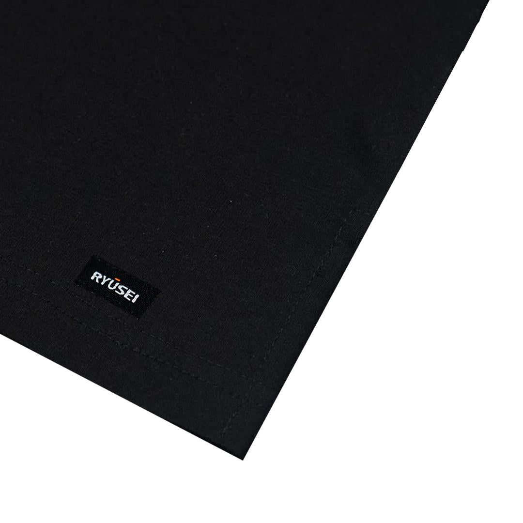 Ryusei Kaos Pria Oversize Boxy Shirakami Black