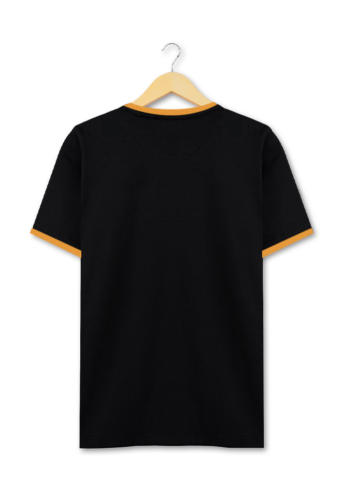 Ryusei T-shirt existence Black Stripe Mustard - Ryusei