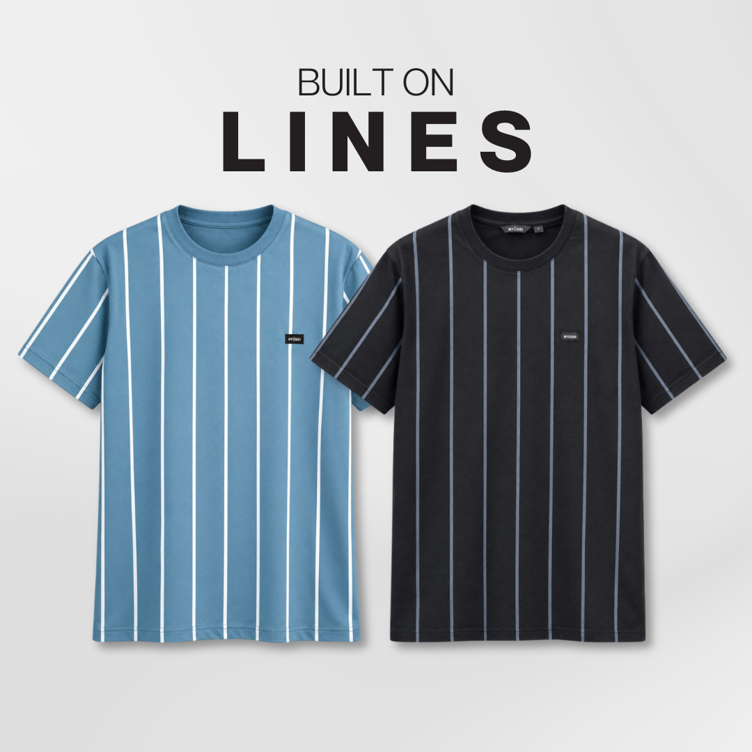Ryusei Kaos Pria Kitayama Stripe