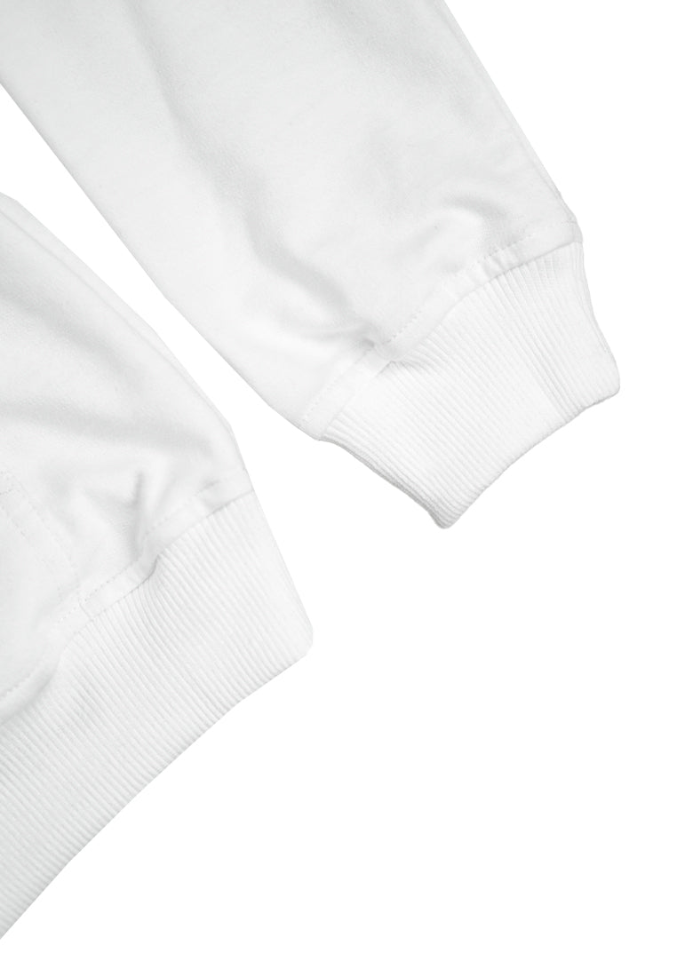 Ryusei Sweater Hoodie Mitaka White DF - Ryusei Pakaian Pria > Outerwear > Sweater & Kardigan