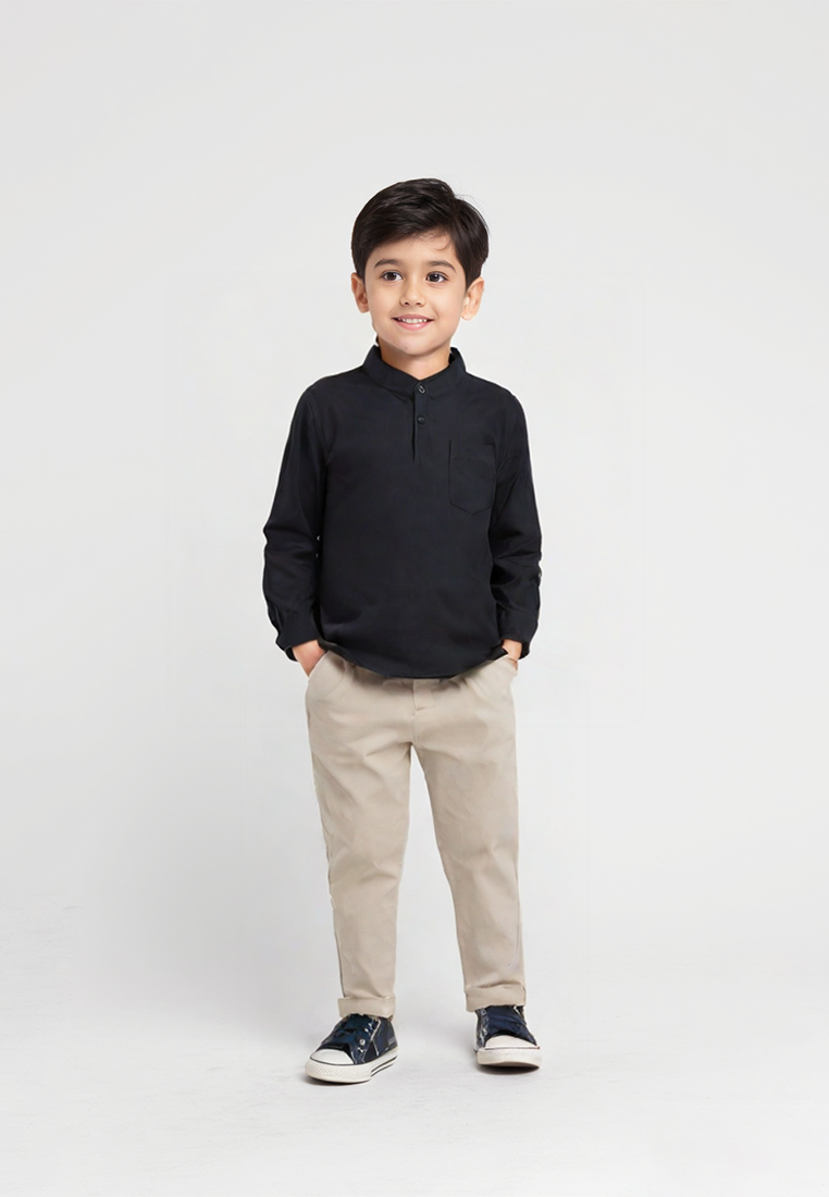 Ryusei Shirt Kids Nakayama Black