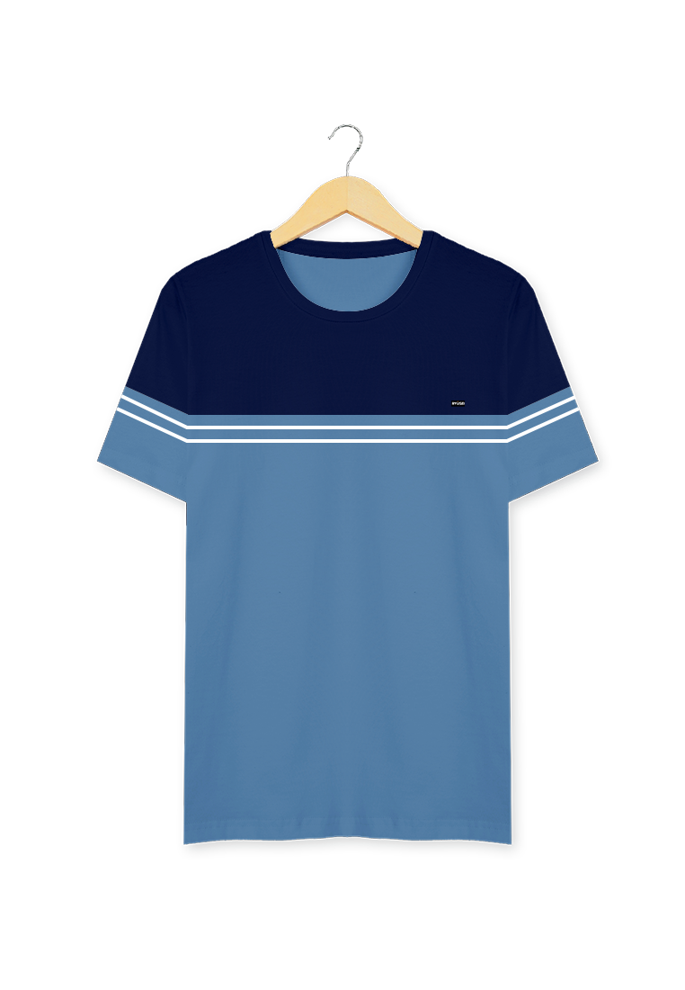 Ryusei Kaos Pria Komatsu CMB Blue Denim