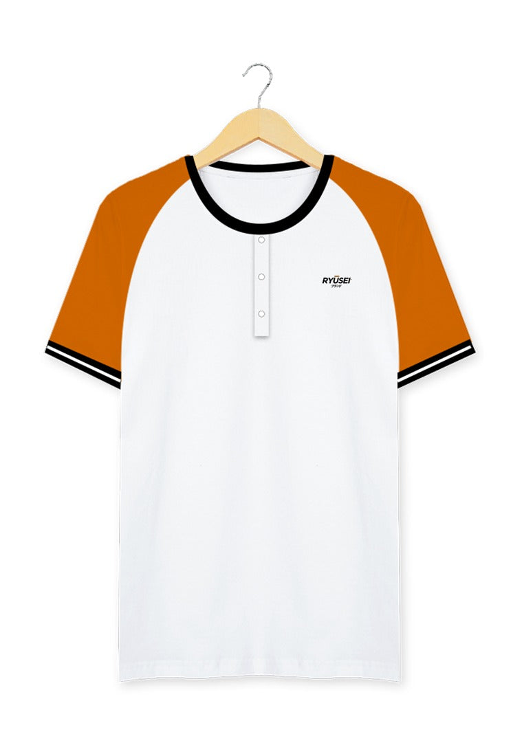Ryusei Kaos Pria Shichiro Button CMB White