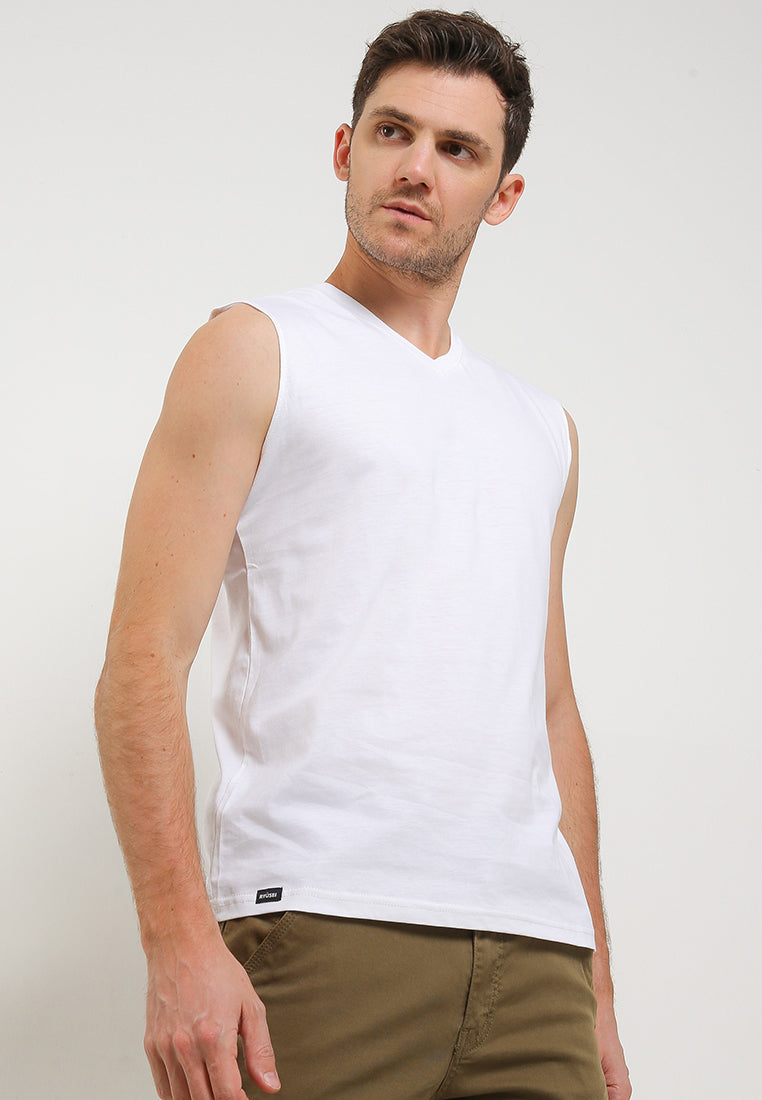 Ryusei Tshirt Takaya Sleeveless White - Ryusei