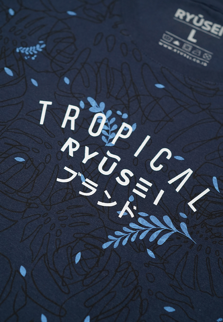 Ryusei Tshirt Tropical FP Navy - Ryusei T-Shirt