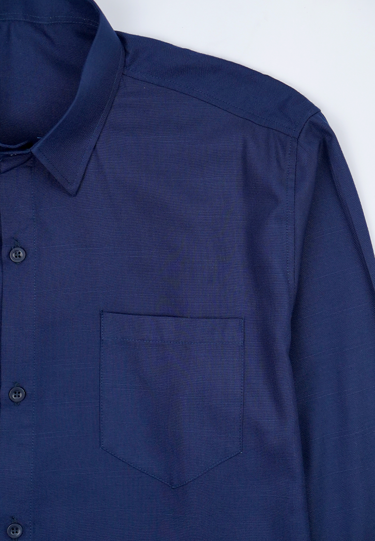 Ryusei Kemeja Kasumi Long Sleeve Navy - Ryusei