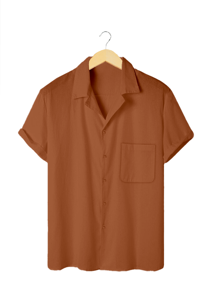 Ryusei Kemeja Pantai Rei Pocket Brown