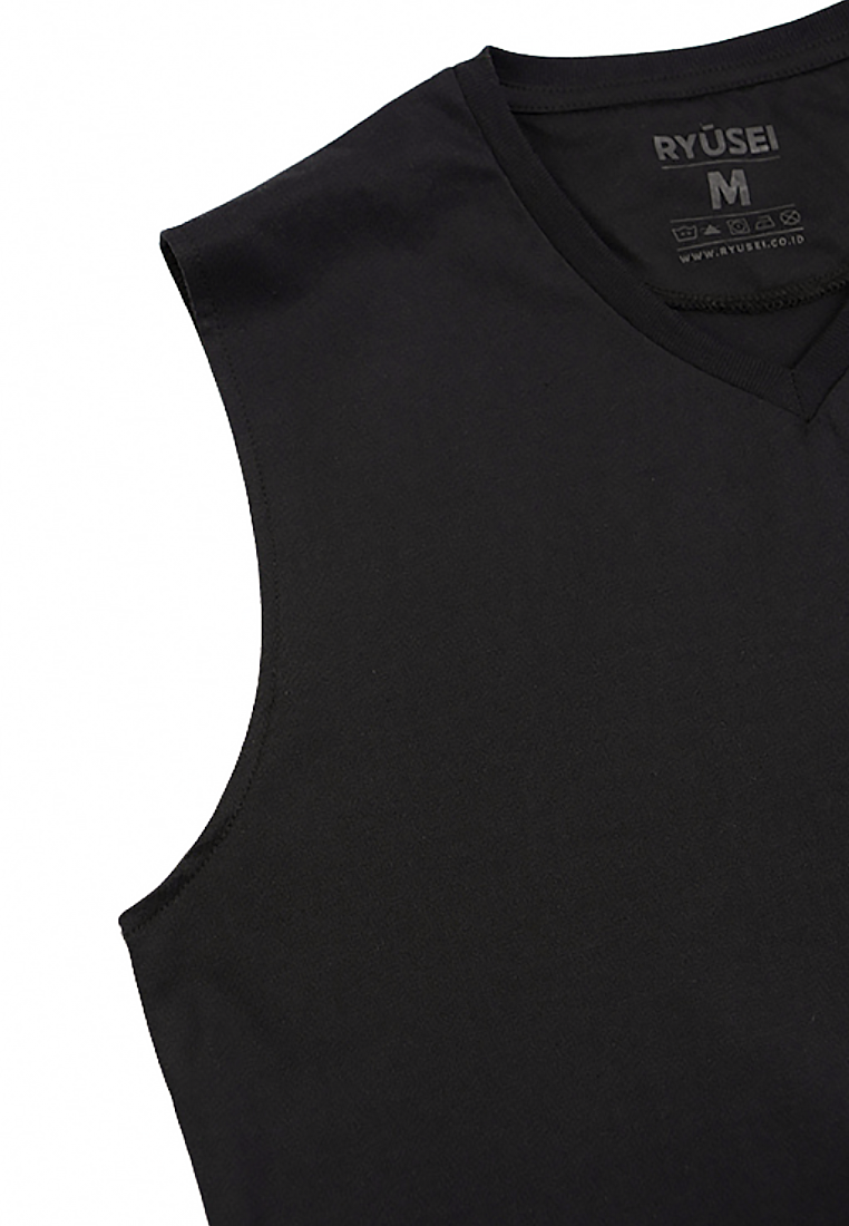 Ryusei Tshirt Takaya Sleeveless Black - Ryusei