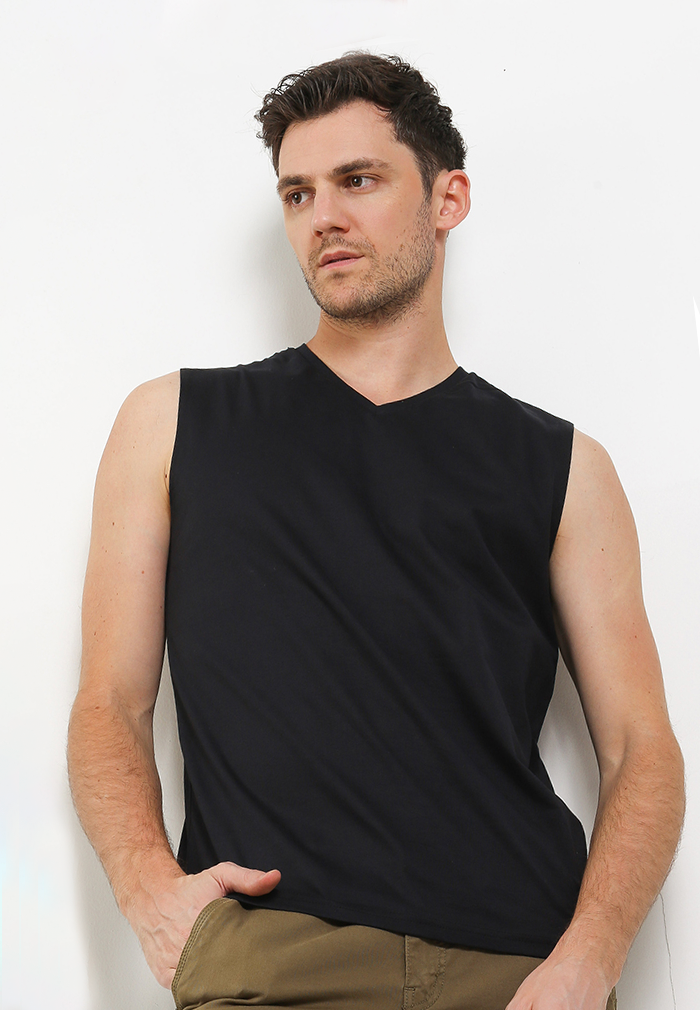 Ryusei Tshirt Takaya Sleeveless Black - Ryusei