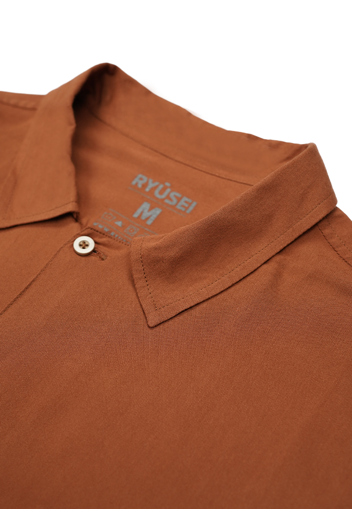 Ryusei Kemeja Pantai Rei Pocket Brown