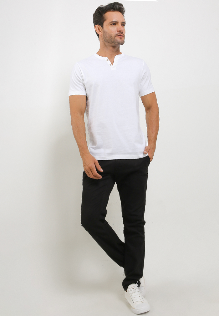 Ryusei Tshirt Kagawa Button White - Ryusei