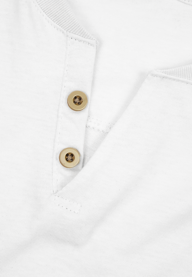 Ryusei Tshirt Kagawa Button White - Ryusei