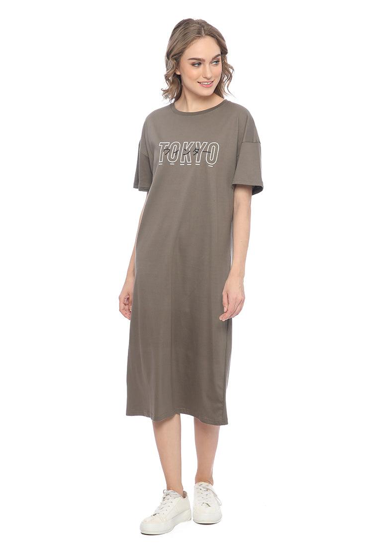 Ryusei Dress Oversize Haruna Khaki - Ryusei