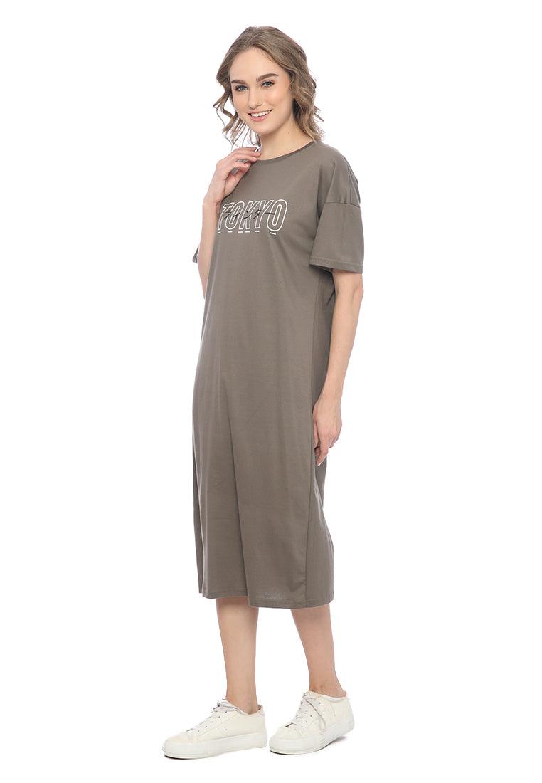 Ryusei Dress Oversize Haruna Khaki - Ryusei