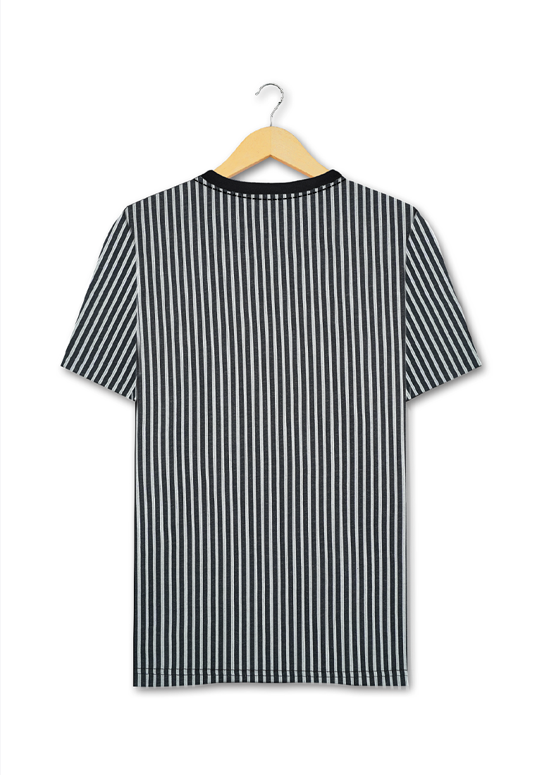 Ryusei Tshirt Yujin Stripe White Black - Ryusei
