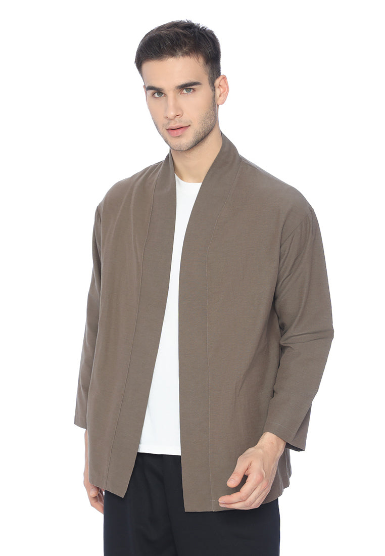 Ryusei Kimono Kata Long Sleeve Brown - Ryusei