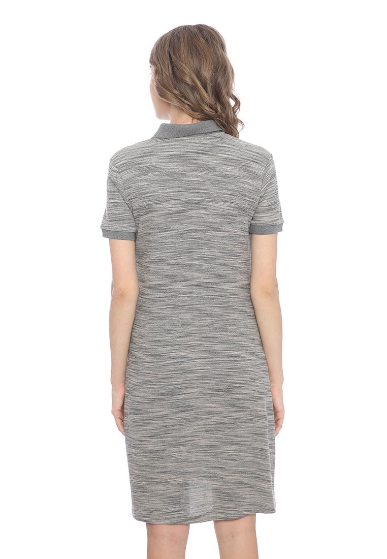 Ryusei Polo Dress Yukari Two Tone Grey - Ryusei