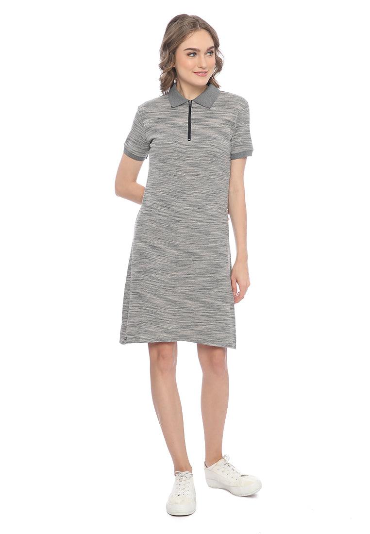 Ryusei Polo Dress Yukari Two Tone Grey - Ryusei