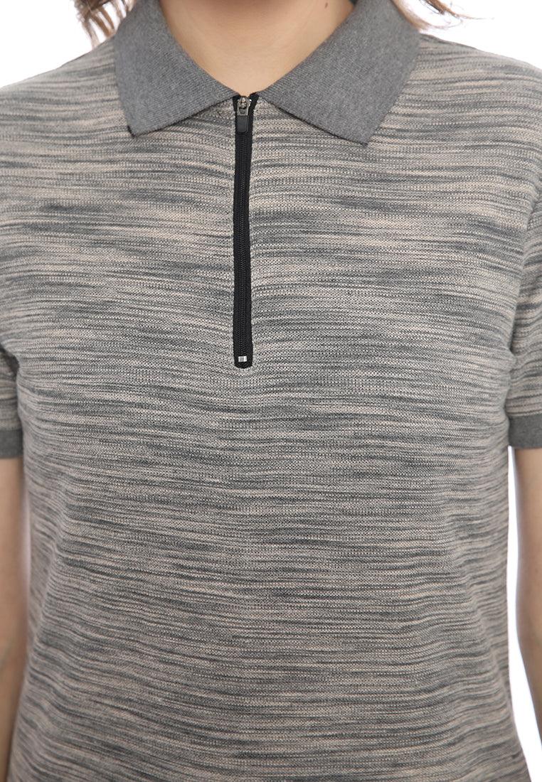 Ryusei Polo Dress Yukari Two Tone Grey - Ryusei