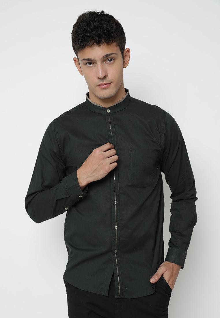 Sht Men Yuzuki Dark Green - Ryusei Shirt Men