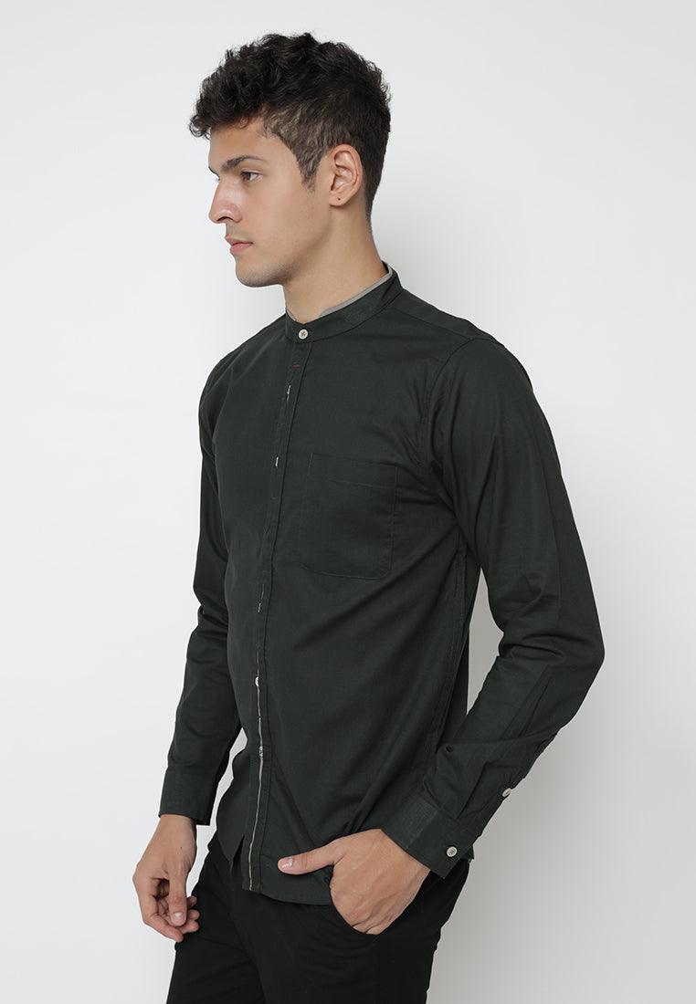 Sht Men Yuzuki Dark Green - Ryusei Shirt Men