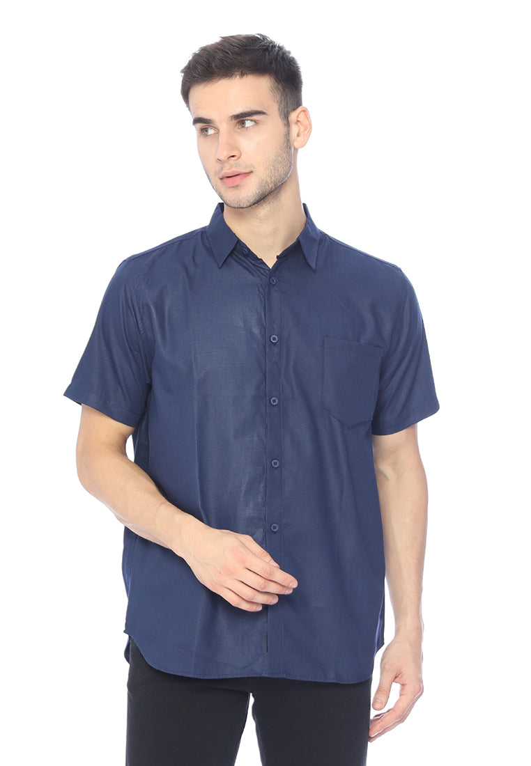 Ryusei Kemeja Arata Navy - Ryusei