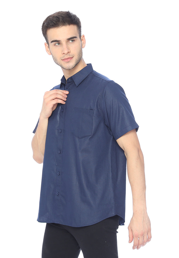 Ryusei Kemeja Arata Navy - Ryusei