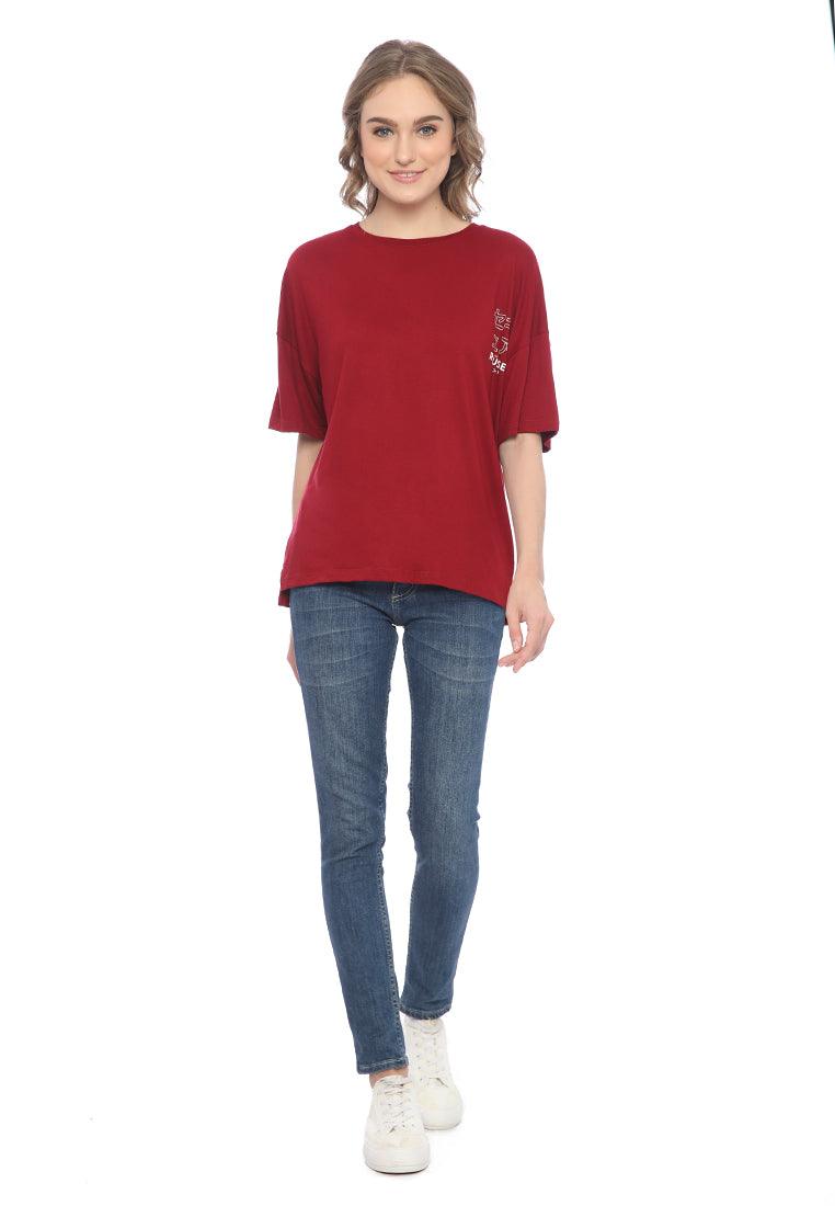 Tsh Oversize Kitami Maroon - Ryusei