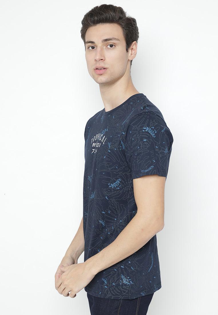 Ryusei Tshirt Tropical FP Navy - Ryusei T-Shirt