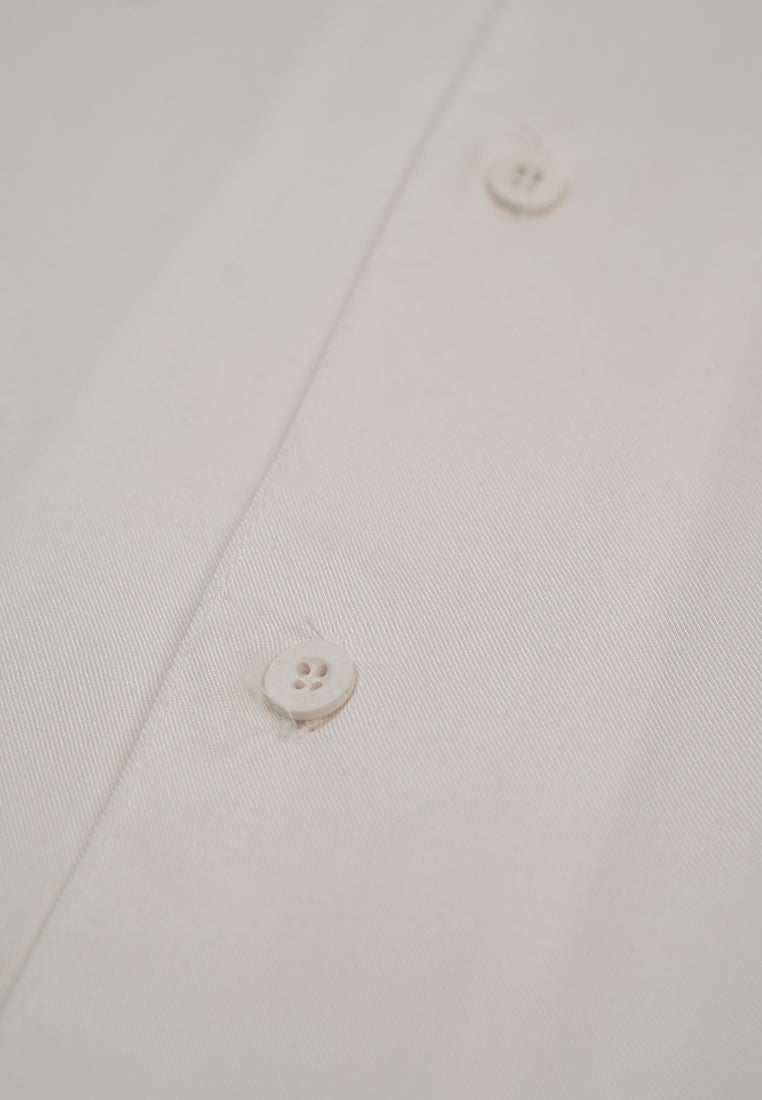 Ryusei Kemeja Pantai Rei Pocket White DF - Ryusei