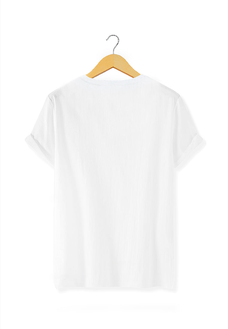 Ryusei Tshirt Kagawa Button White - Ryusei