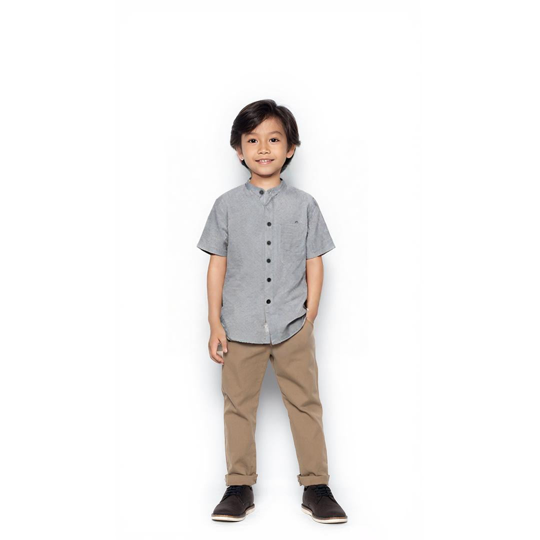 Ryusei Shirt kids Yoshizawa 2 Tone Grey