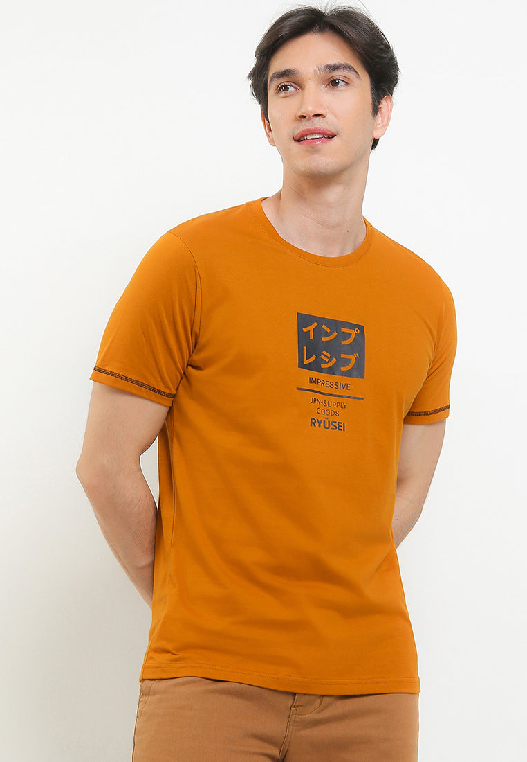 Ryusei Tshirt Impressive Jpn Mustard - Ryusei