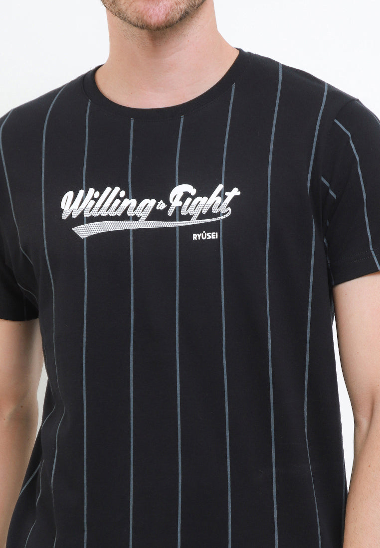 Ryusei Tshirt Willing Fight Black - Ryusei