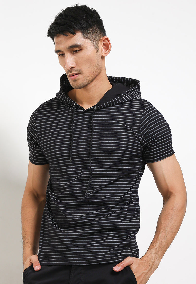 Ryusei Tshirt Hoodie Yugawa Stripe Black - Ryusei