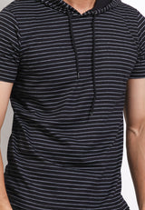 Ryusei Tshirt Hoodie Yugawa Stripe Black