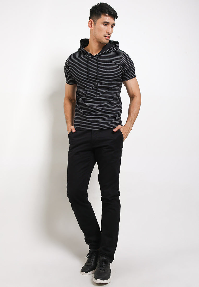 Ryusei Tshirt Hoodie Yugawa Stripe Black