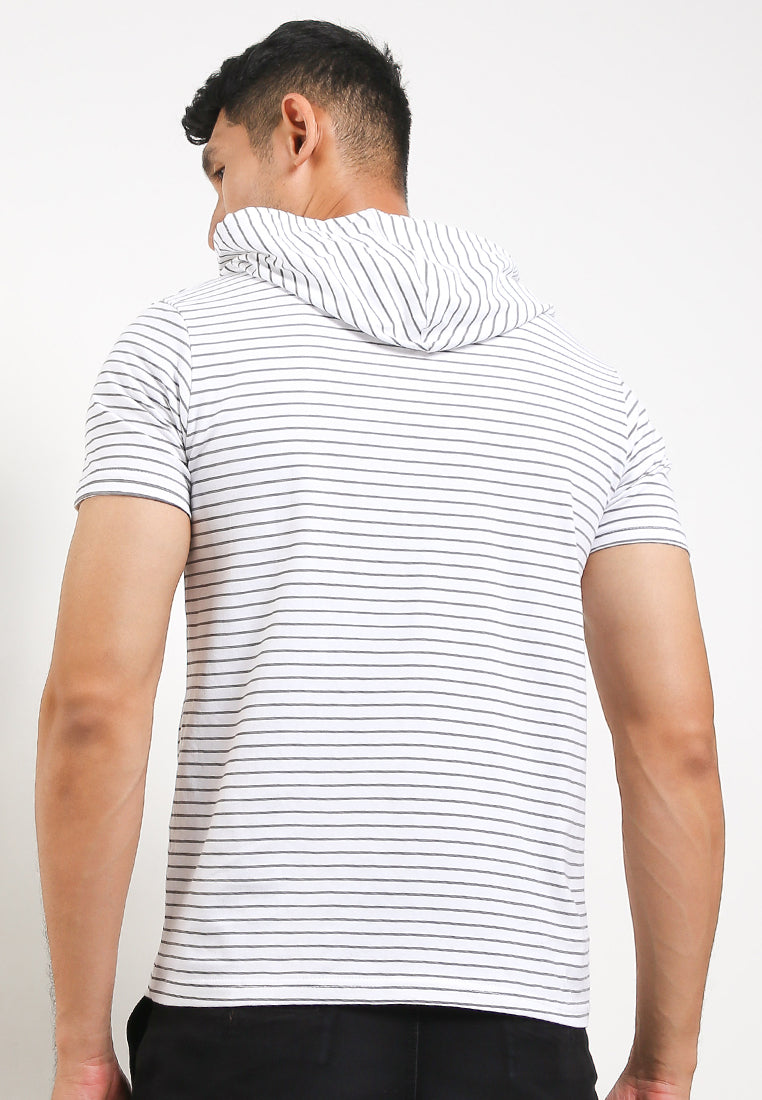 Ryusei Tshirt Hoodie Yugawa Stripe White - Ryusei