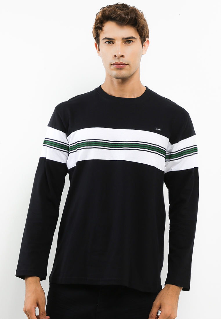 Ryusei Tshirt Shirakawa Long Sleeve Stripe Green - Ryusei